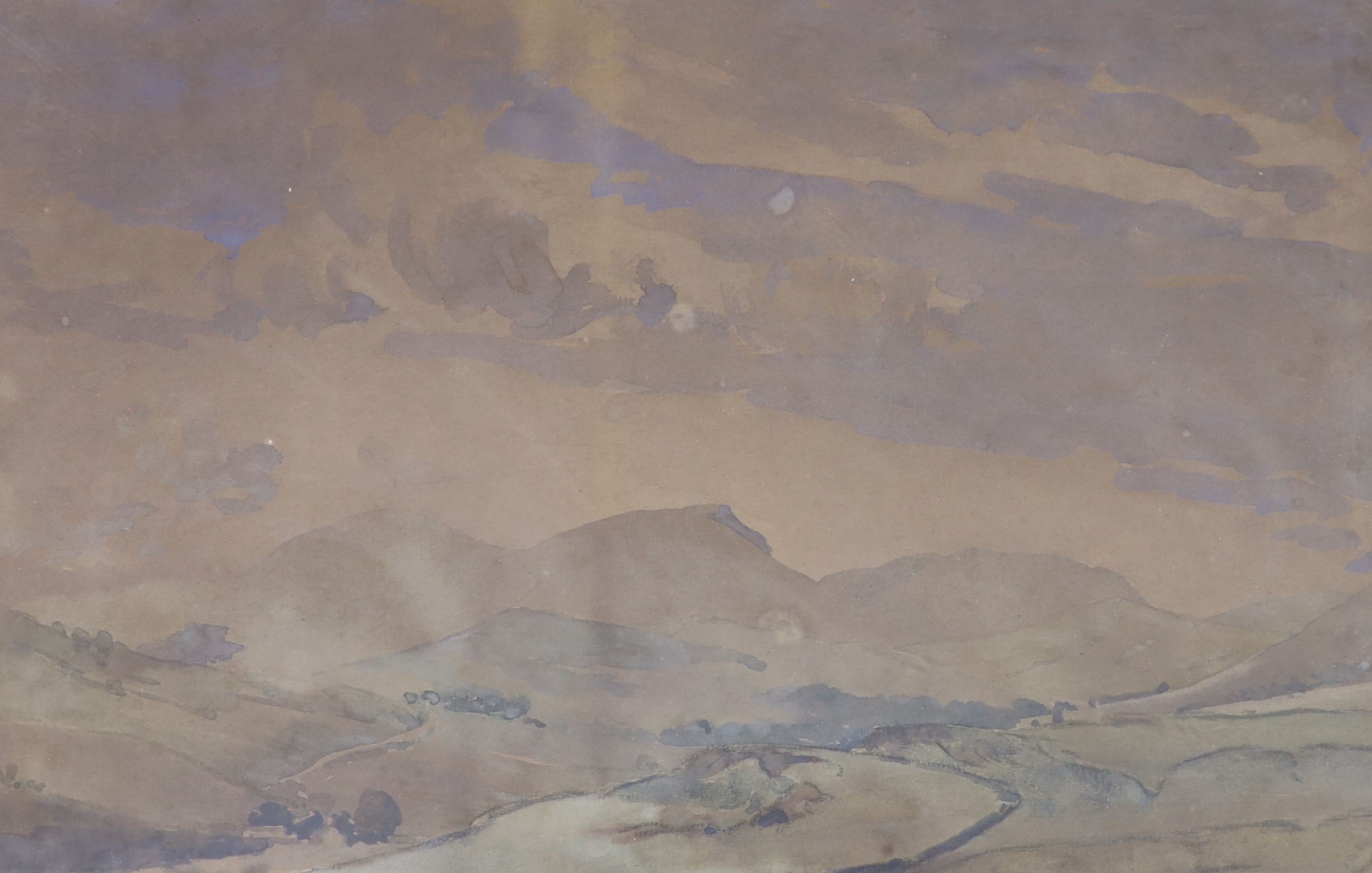 William Henry Somervell, watercolour, Landscape, dated 1917 and a pastel Santa Maria della Salute, 26 x 21cm